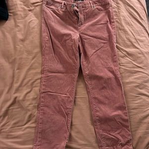 Straight Corduroy soft pink pants